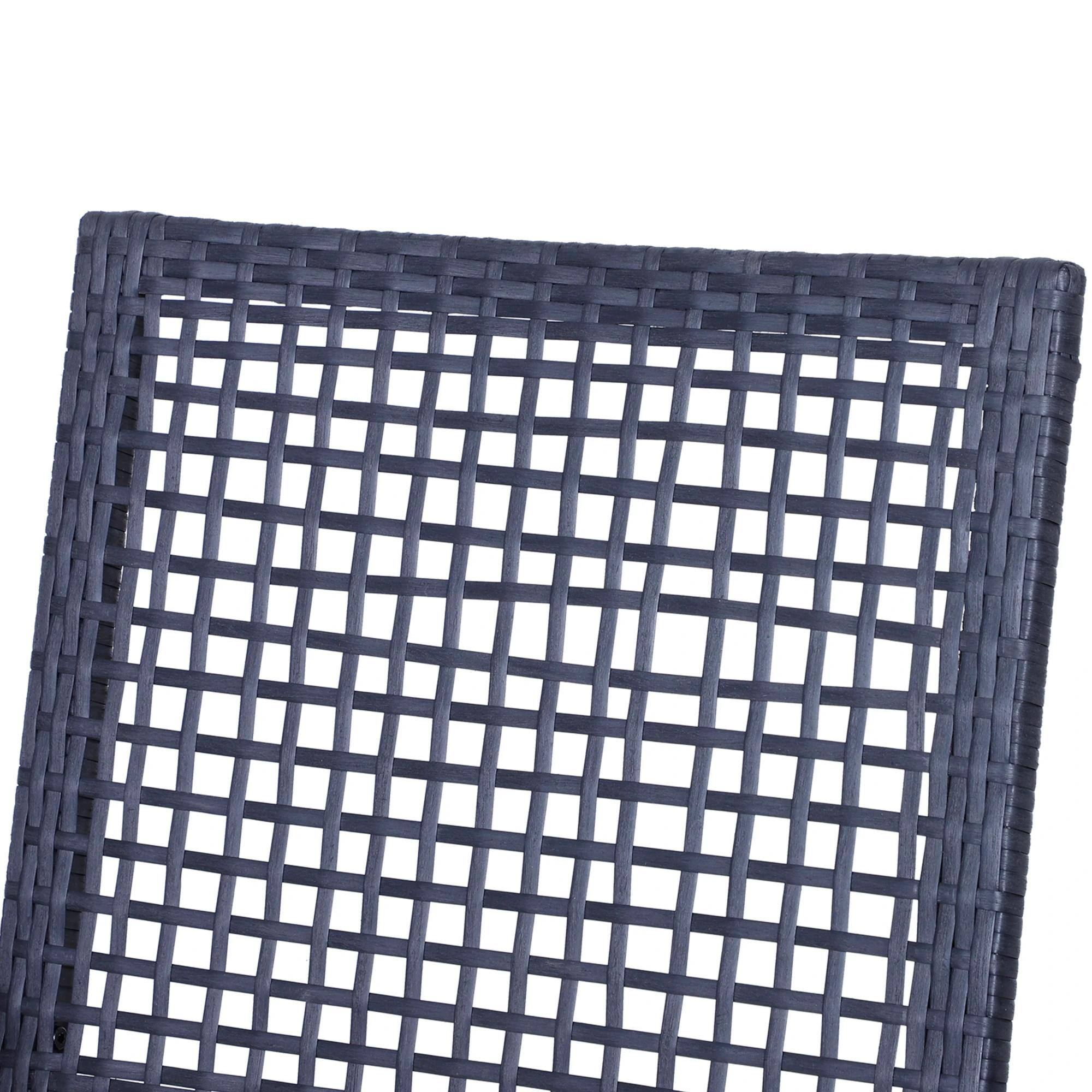 Alt View 2. Resenkos - Resenkos 3 Piecess Rattan Wicker Bar Set, Backyard, Porches, Black - Black.