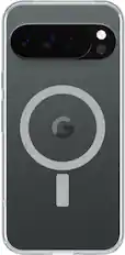 Front. OtterBox - Symmetry Series Hard Shell with Magnets for Pixel 10 Pro XL - Clear.