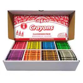Cra-Z-Art - Crayon Classroom Pack, 8 Color, Box of 800