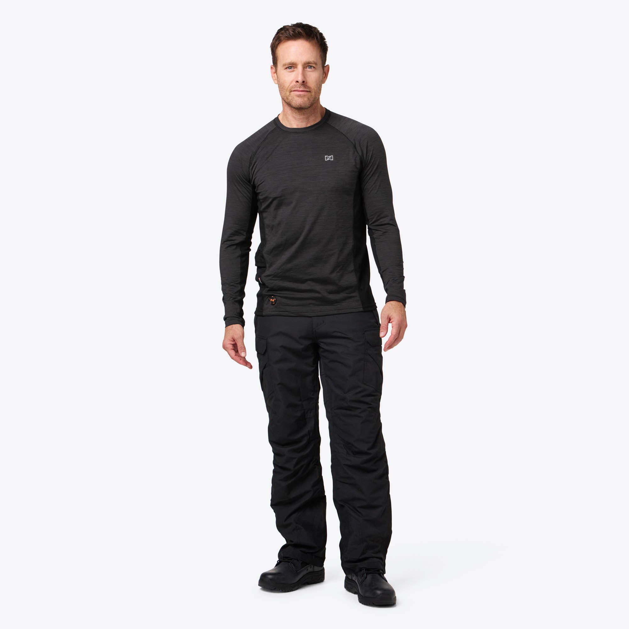 Alt View 2. Mobile Warming - Men's Primer Heated Baselayer Shirt - Black.