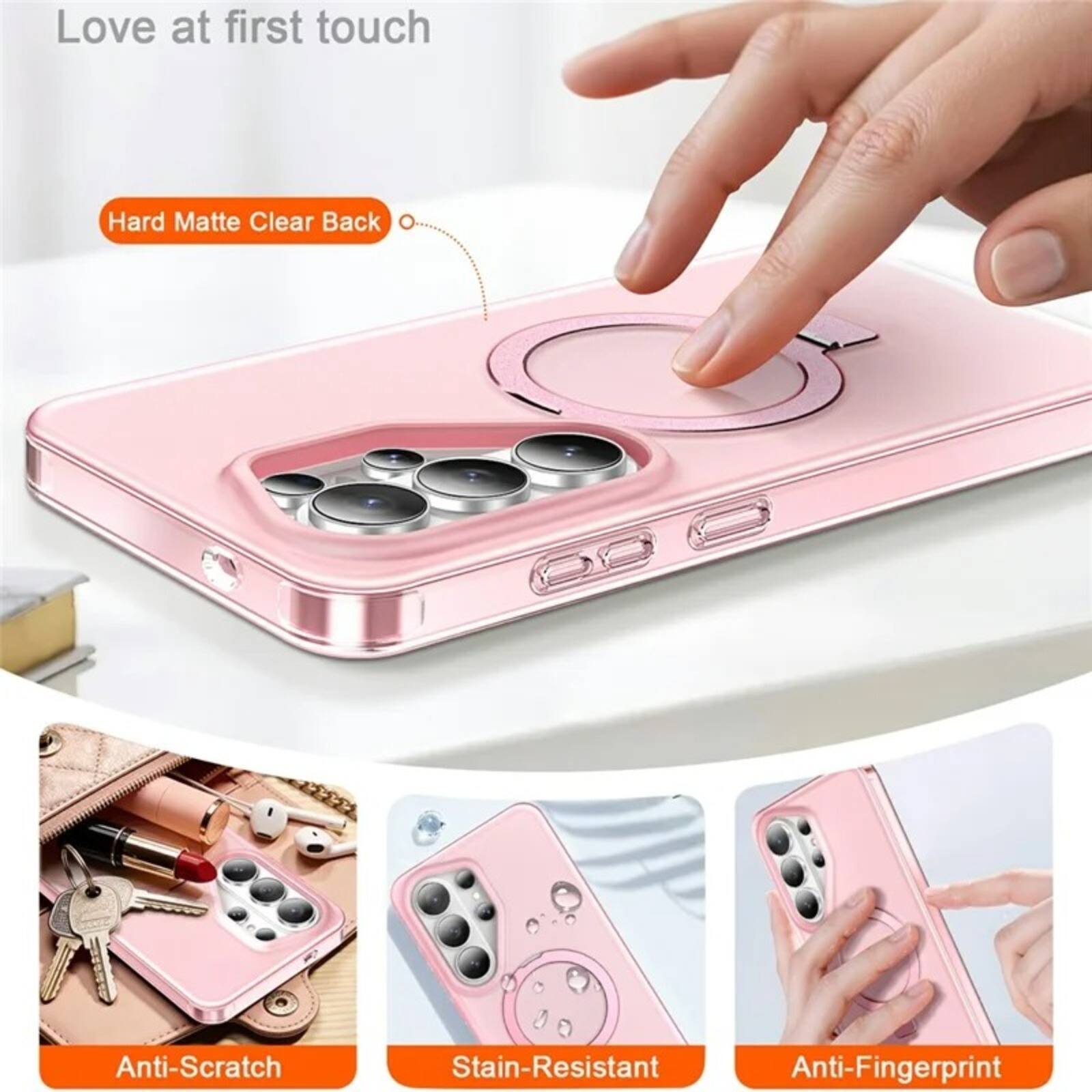 Love at first touch

Hard Matte Clear Back

Anti-Scratch

Stain-Resistant

Anti-Fingerprint
