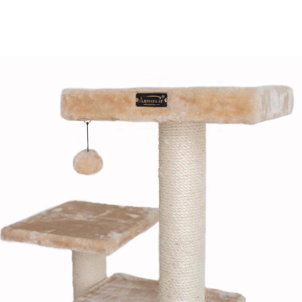 Left. Armarkat - Classic Real Wood Cat Tree 32Inch Beige - Beige.