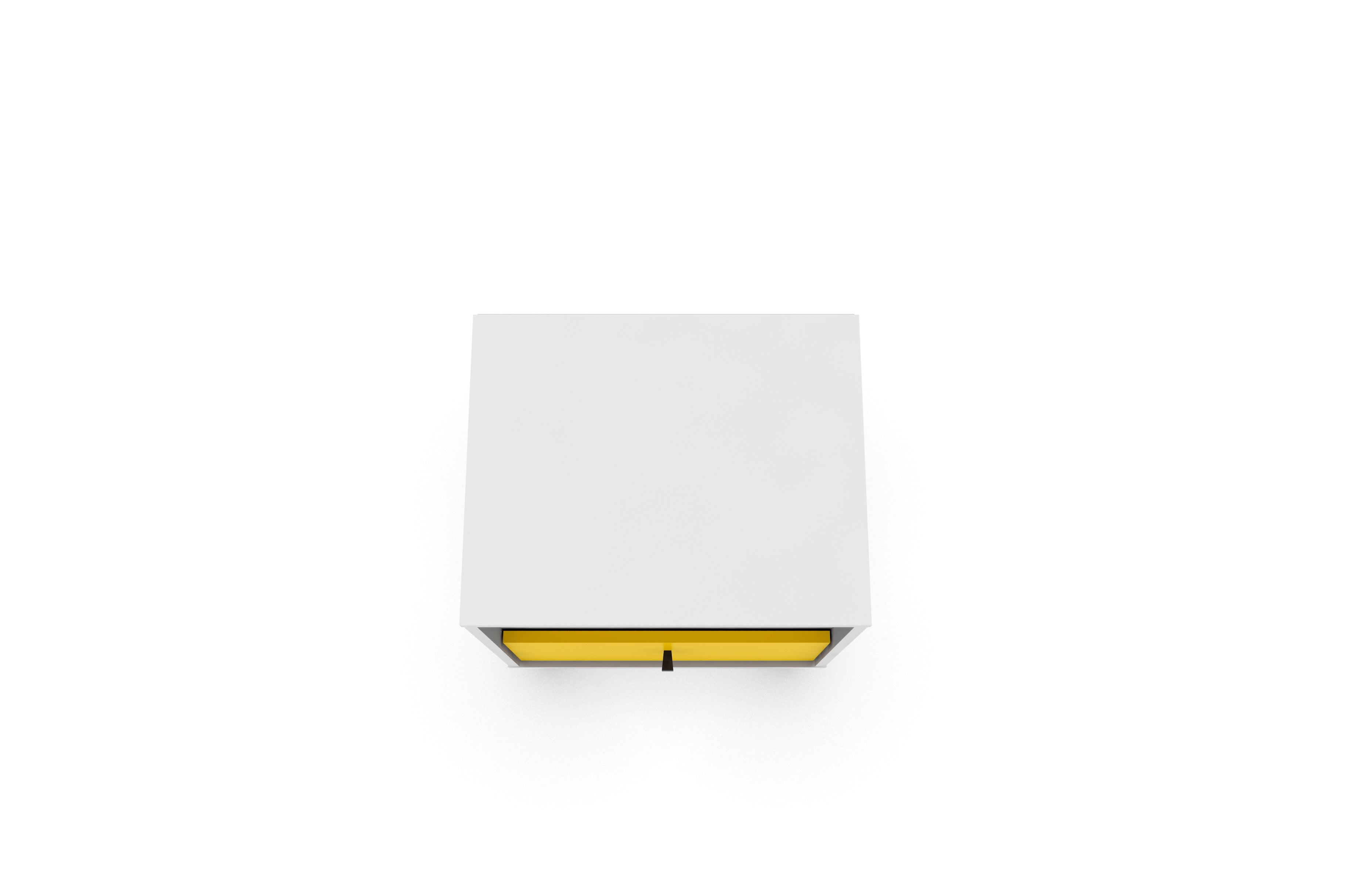 Alt View 2. Manhattan Comfort - Liberty Mid-Century Modern 18" Nightstand - White and Yellow.