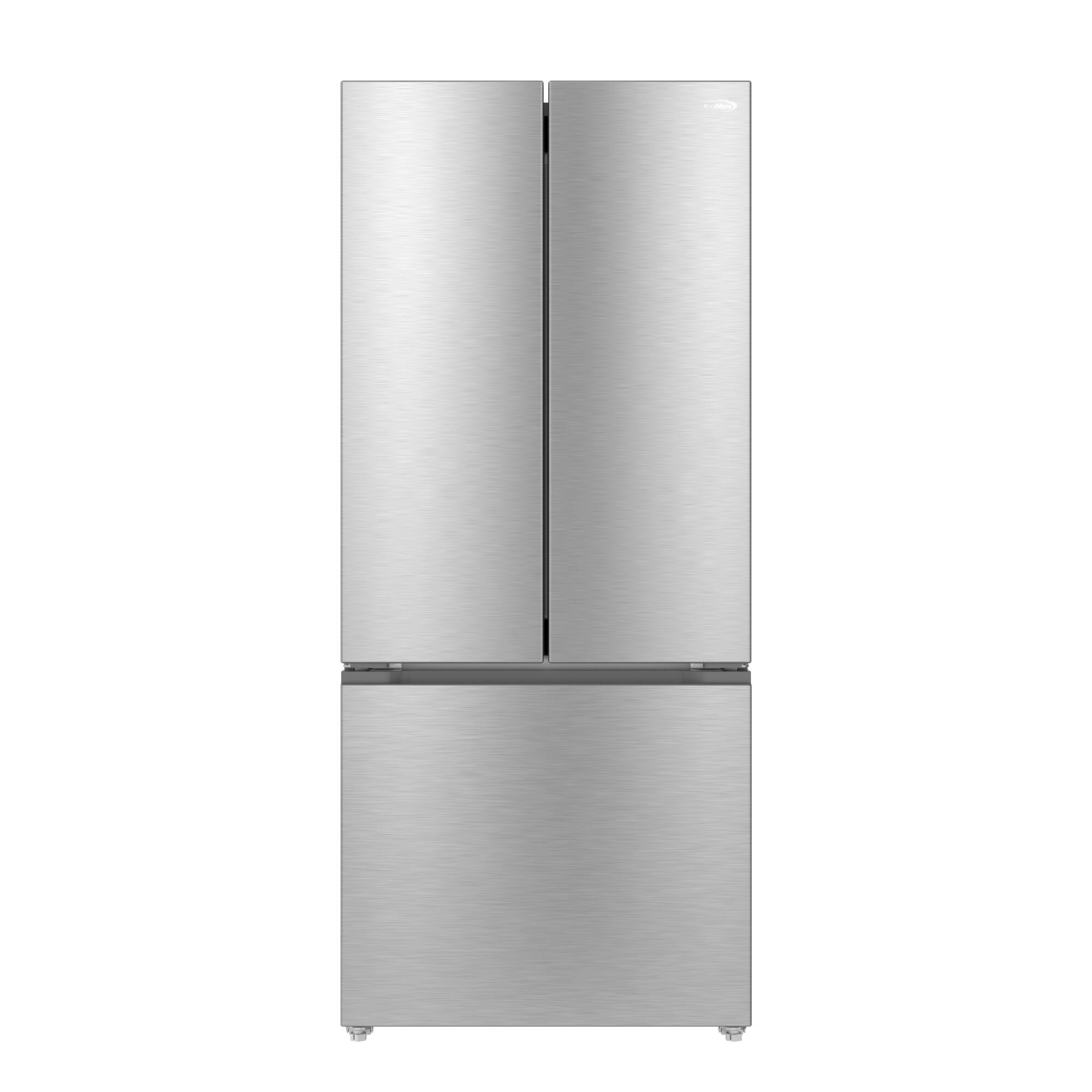Front. Koolmore - 17.5 Cu. Ft. 30 in. Wide French Door Refrigerator with Auto Ice Maker, - Stainless-Steel.