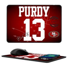 Keyscaper - Brock Purdy San Francisco 49ers Wireless Charger and Mouse Pad - Black