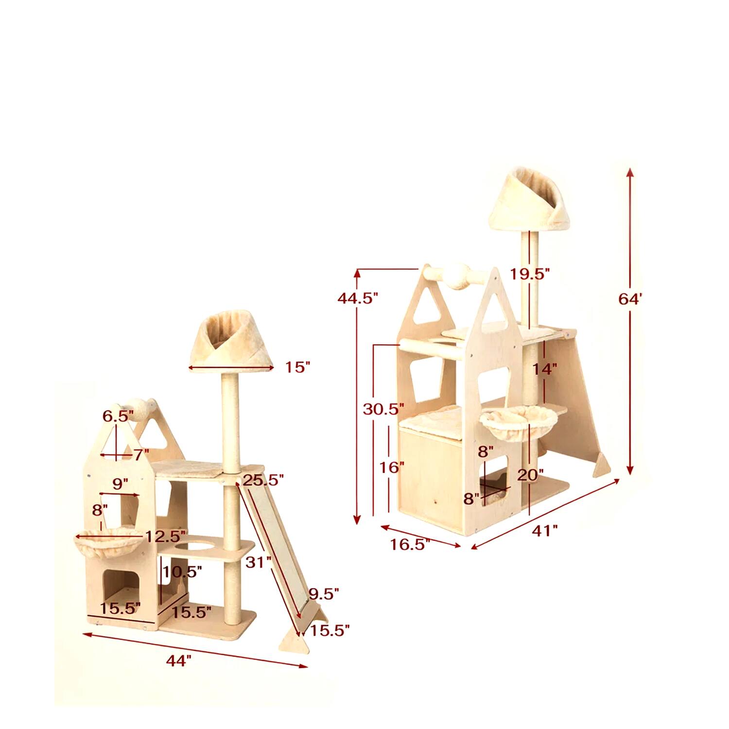 44.5"  
19.5"  
64"  
15"  
14"  
6.5"  
30.5"  
7"  
9"  
8"  
12.5"  
10.5"  
15.5"  
15.5"  
25.5"  
31"  
9.5"  
15.5"  
16"  
16.5"  
8"  
8"  
20"  
41"  
44"