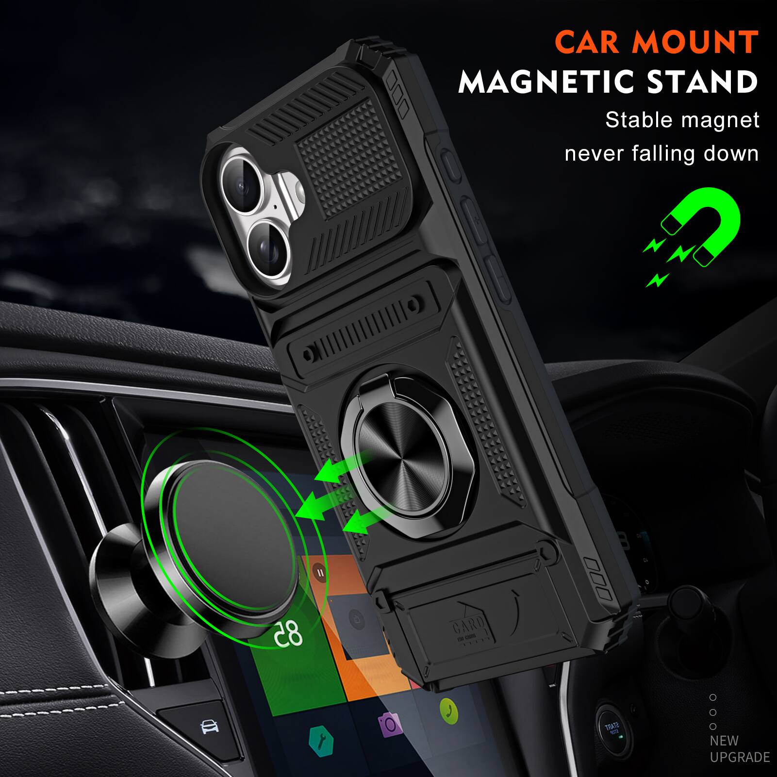 CAR MOUNT MAGNETIC STAND II  
Stable magnet never falling down  
NEW UPGRADE