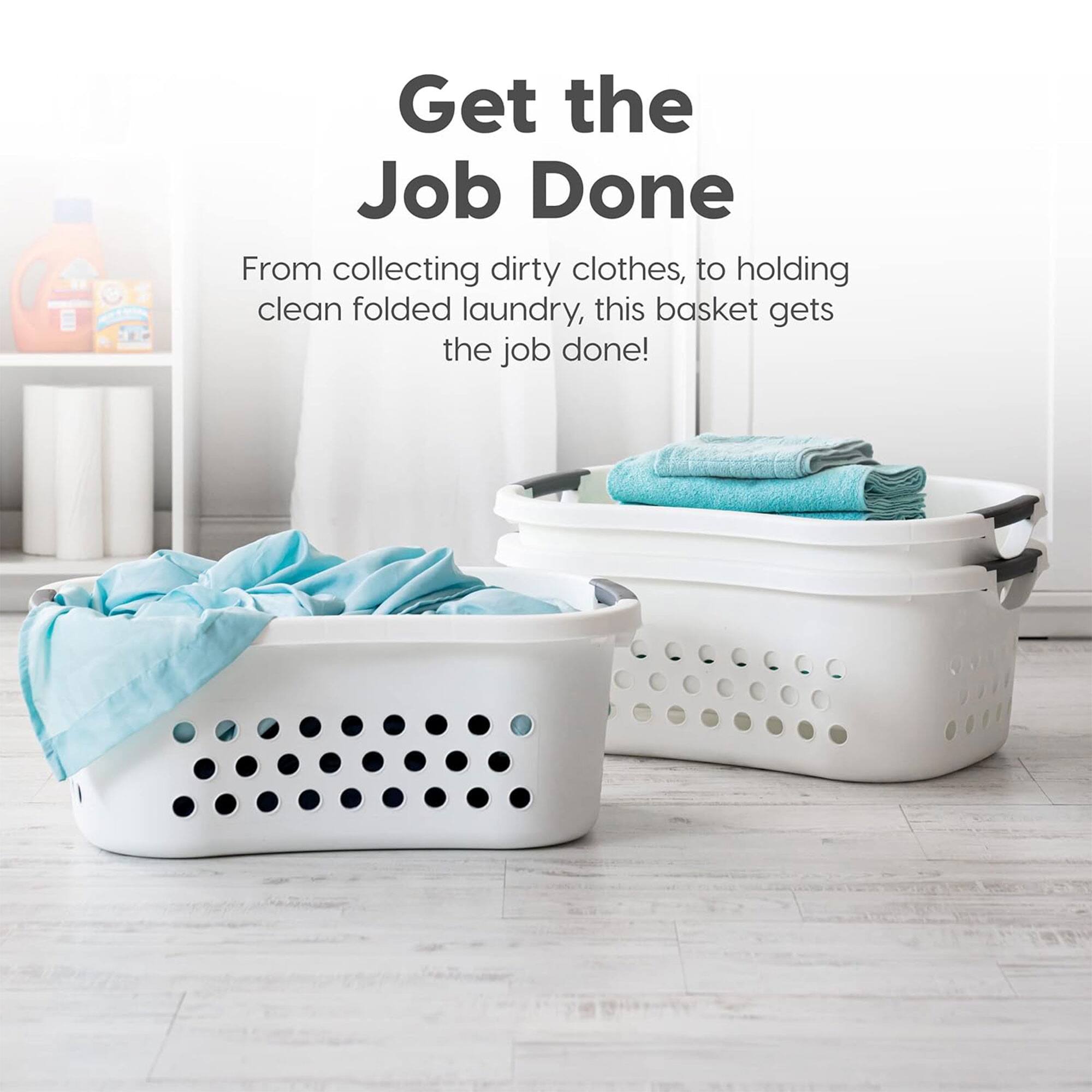 Get the Job Done

From collecting dirty clothes, to holding clean folded laundry, this basket gets the job done!