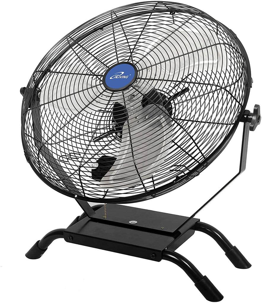 Alt View 2. iLIVING - 20" Wall/Floor Mount Fan, Variable Speed, 4650 CFM Indoor/Outdoor Weatherproof, for Patio, Garage, Workshop - Black.