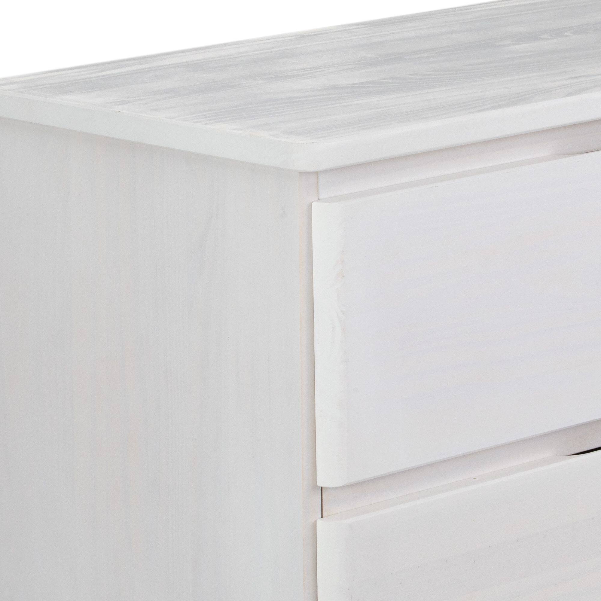 Alt View 2. Plank+Beam - Plank+Beam Farmhouse 2 Drawer Nightstand, Whitewash - White Wash.