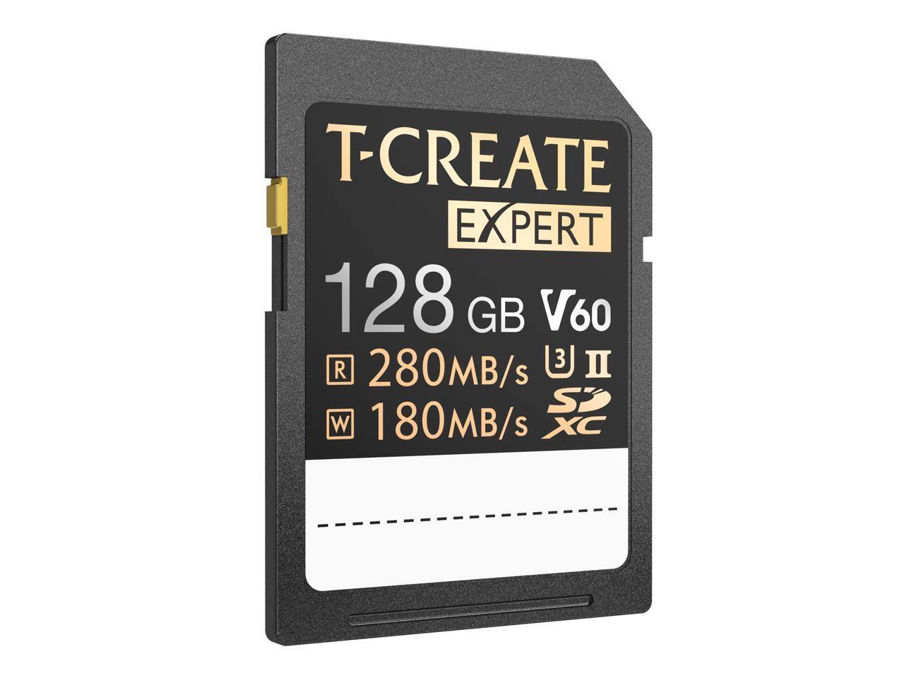 T-CREATE EXPERT 128 GB V60  
R 280MB/s  
W 180MB/s  
SDXC