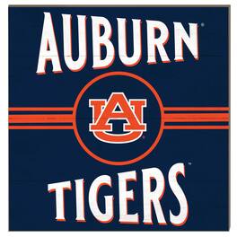 Jardine - Auburn Tigers 10'' x 10'' Retro Team Sign - Navy