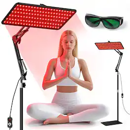 Morfone - 120 LED Red Light Therapy Device 660nm, 850nm, 940nm Wavelengths, Ideal Red Light Therapy Lamp for Body and Facial Care