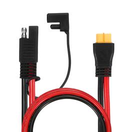 Unique Bargains - SAE to XT60 Connector Extension Cable, 6.6ft 600V SAE to XT60 Female 10AWG w/Waterproof Caps for Cars/Solar/Charging - Black/Red