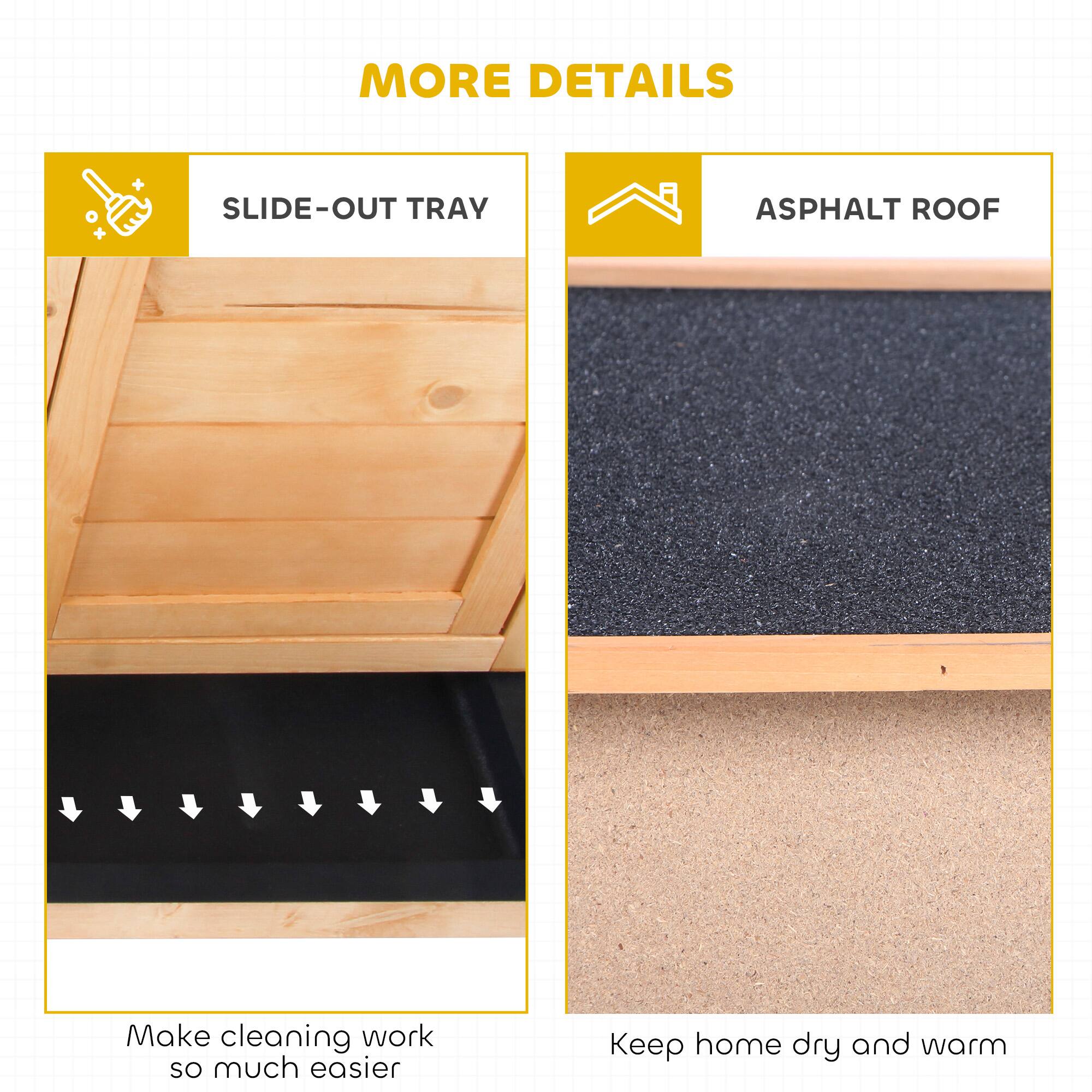 MORE DETAILS

SLIDE-OUT TRAY  
Make cleaning work so much easier

ASPHALT ROOF  
Keep home dry and warm