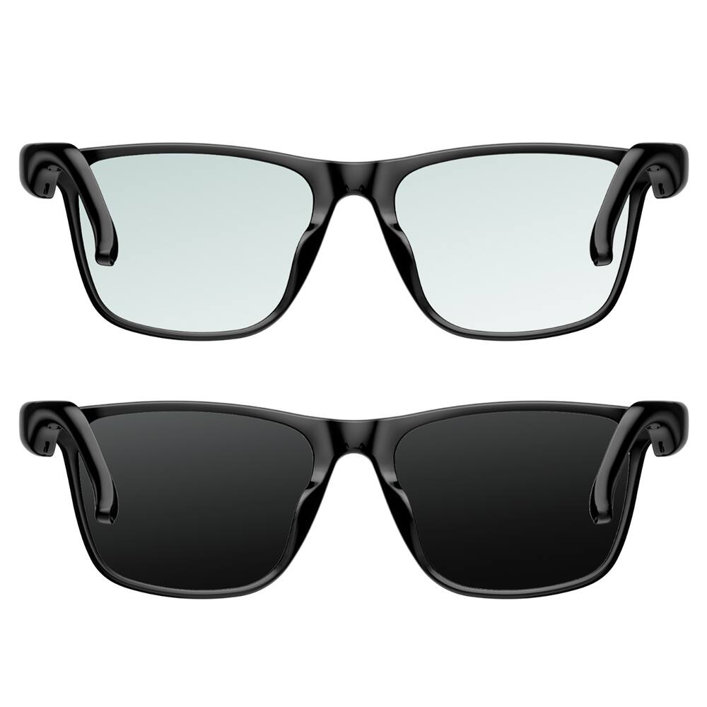 Angle. LOKMAT - M01 Bluetooth Smart Audio Glasses-Interchangeable Lenses-6H Music Playback-Open-Ear Audio-IP68 Waterproof-Touch Control - Black.