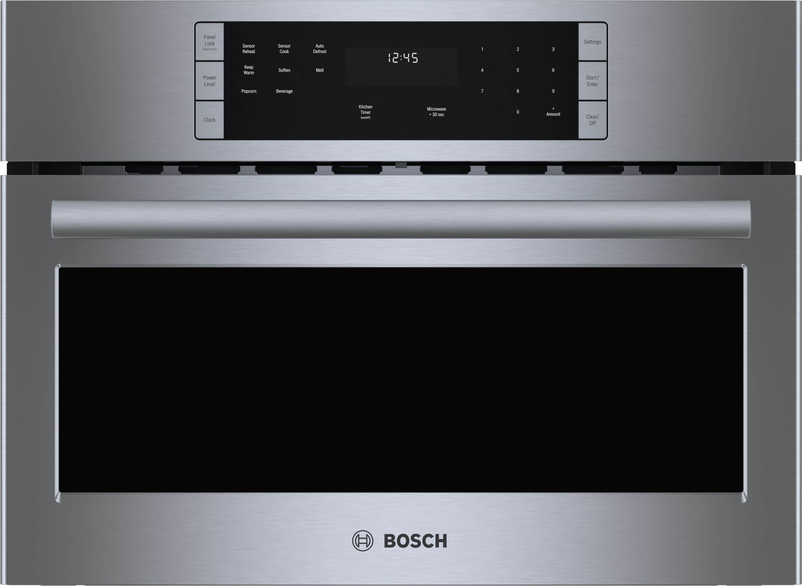 Bosch - 500 Series 1.6 Cu. Ft. Built-In Microwave with Sensor Cooking - Stainless Steel - Front_Zoom
