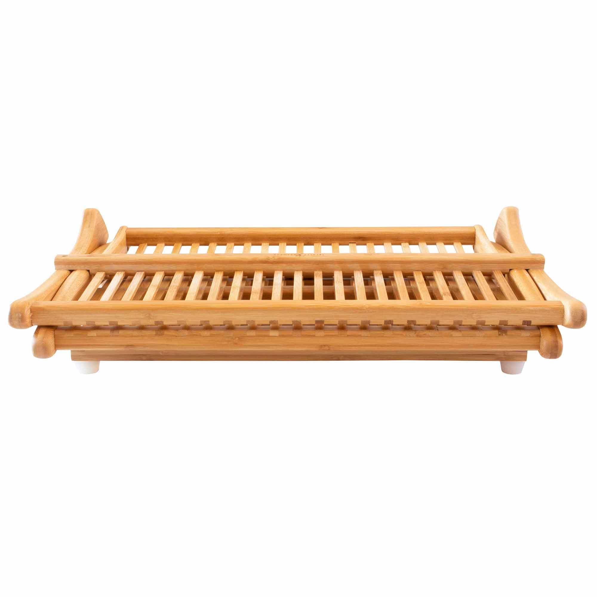 Left. Totally Bamboo - "Eco" Collapsible Bamboo Dish Drying Rack.