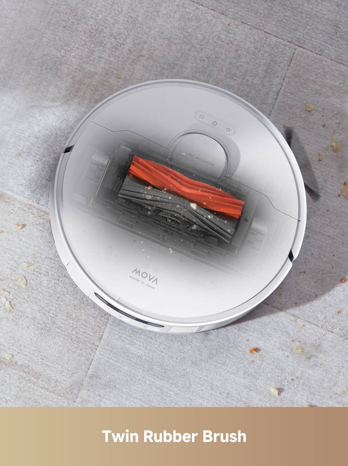 LIDAR NAVIGATION  
PERn MOVA  
B OREANE  
Twin Rubber Brush