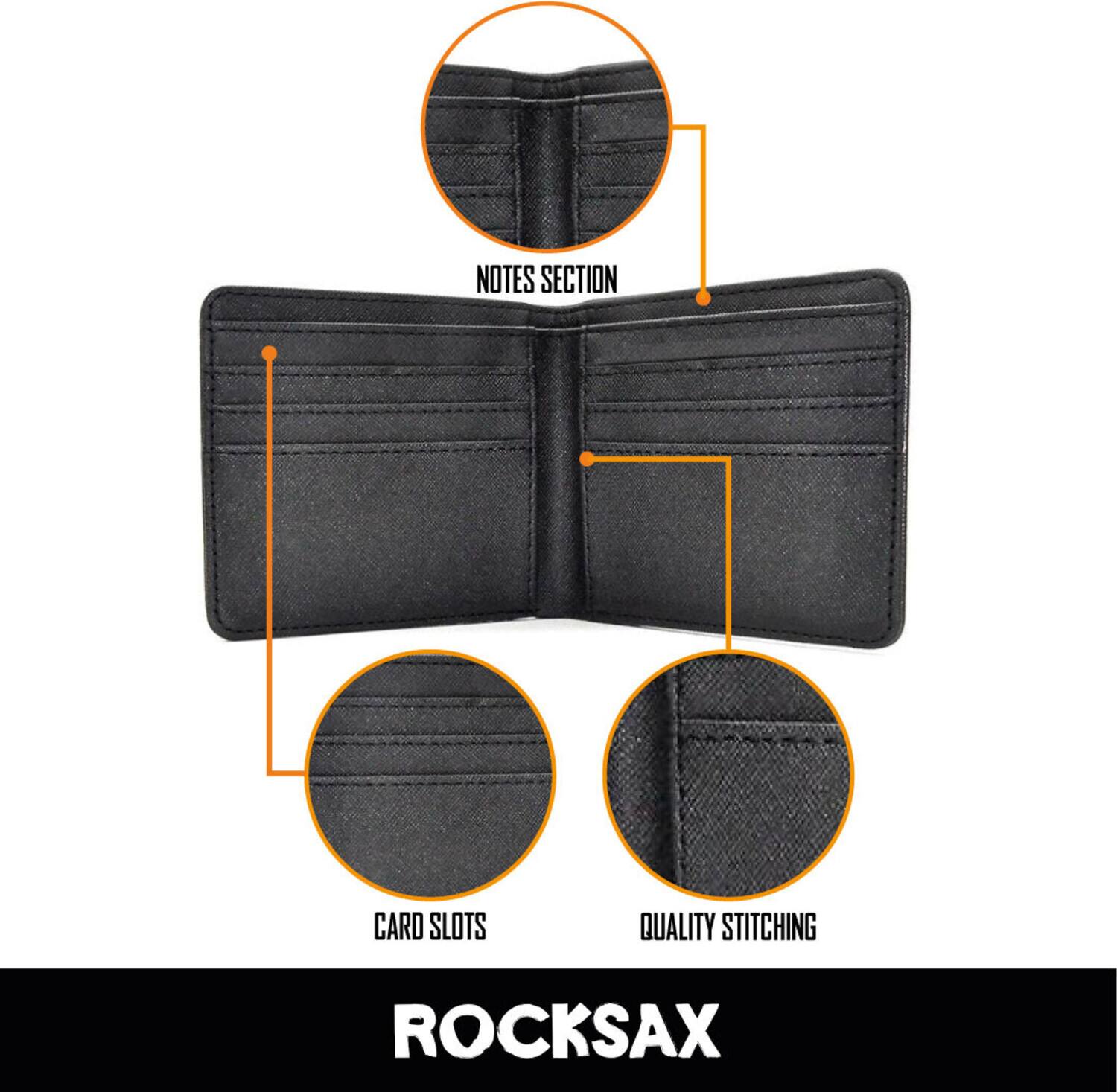 - Notes Section
- Card Slots
- Quality Stitching
- Rocksax