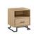Left Zoom. Walker Edison - Contemporary 1-Drawer Metal and Wood Nightstand - Coastal Oak.