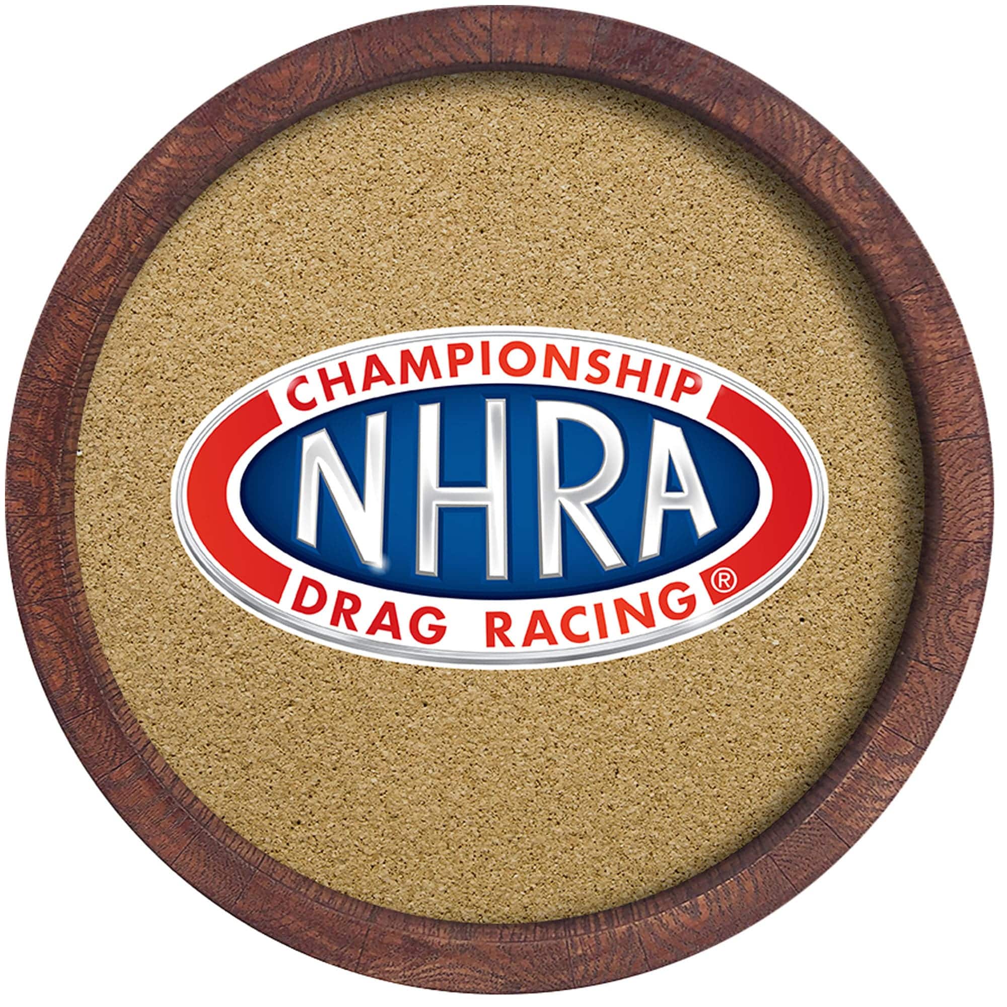 The Fan-Brand - NHRA Championship Drag Racing 20.5" Barrel Top Cork Note Board - Multicolor