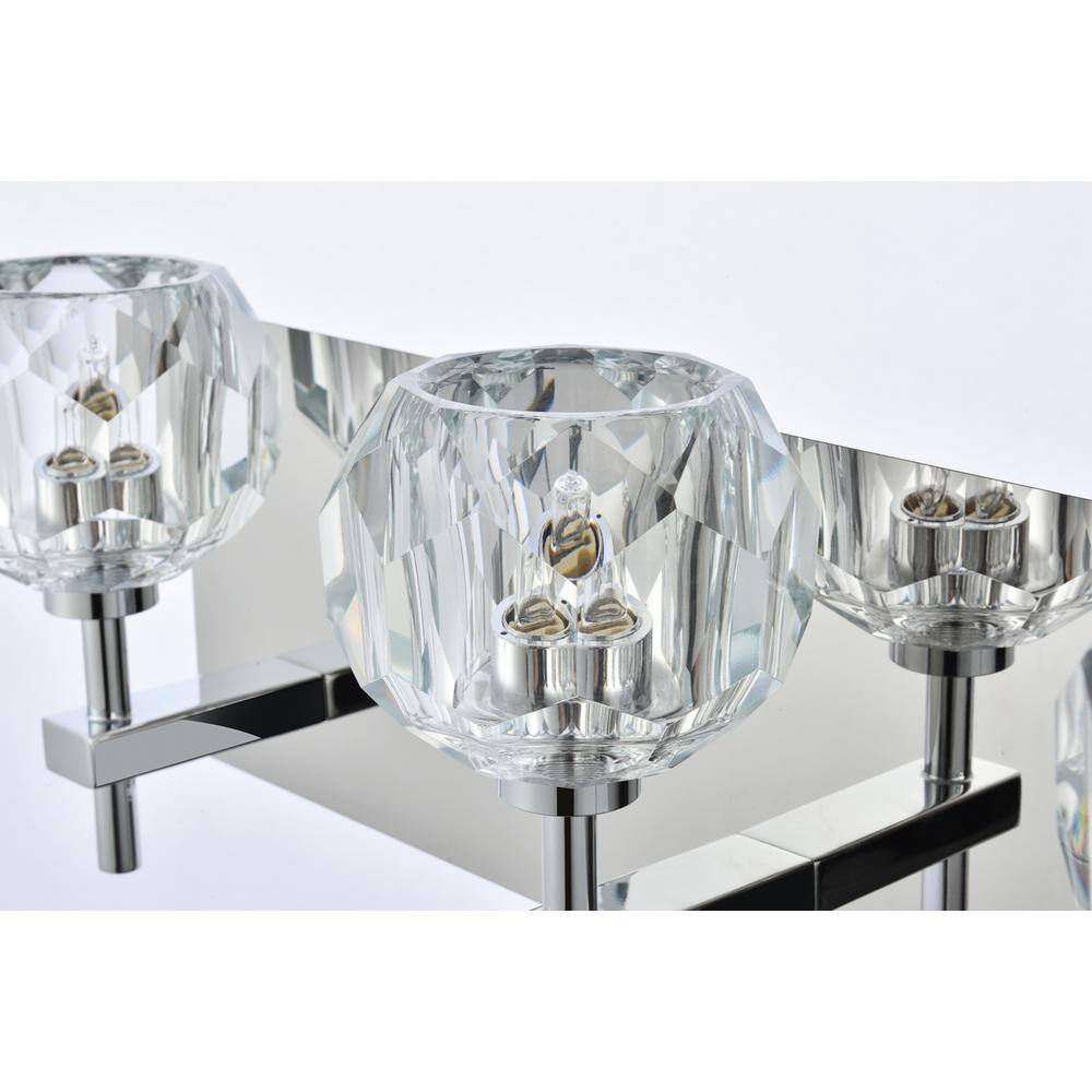 Alt View 1. Elegant Lighting - Graham 4 Light Wall Sconce in Chrome - Chrome And Clear.