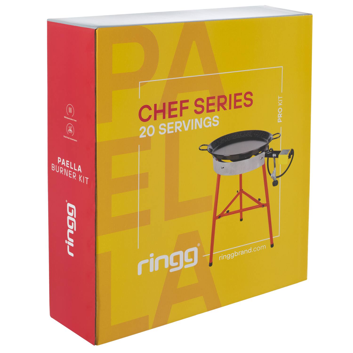 - PAELLA CHEF SERIES PRO KIT
- 20 SERVINGS
- PAELLA BURNER KIT
- ringg
- ringgbrand.com