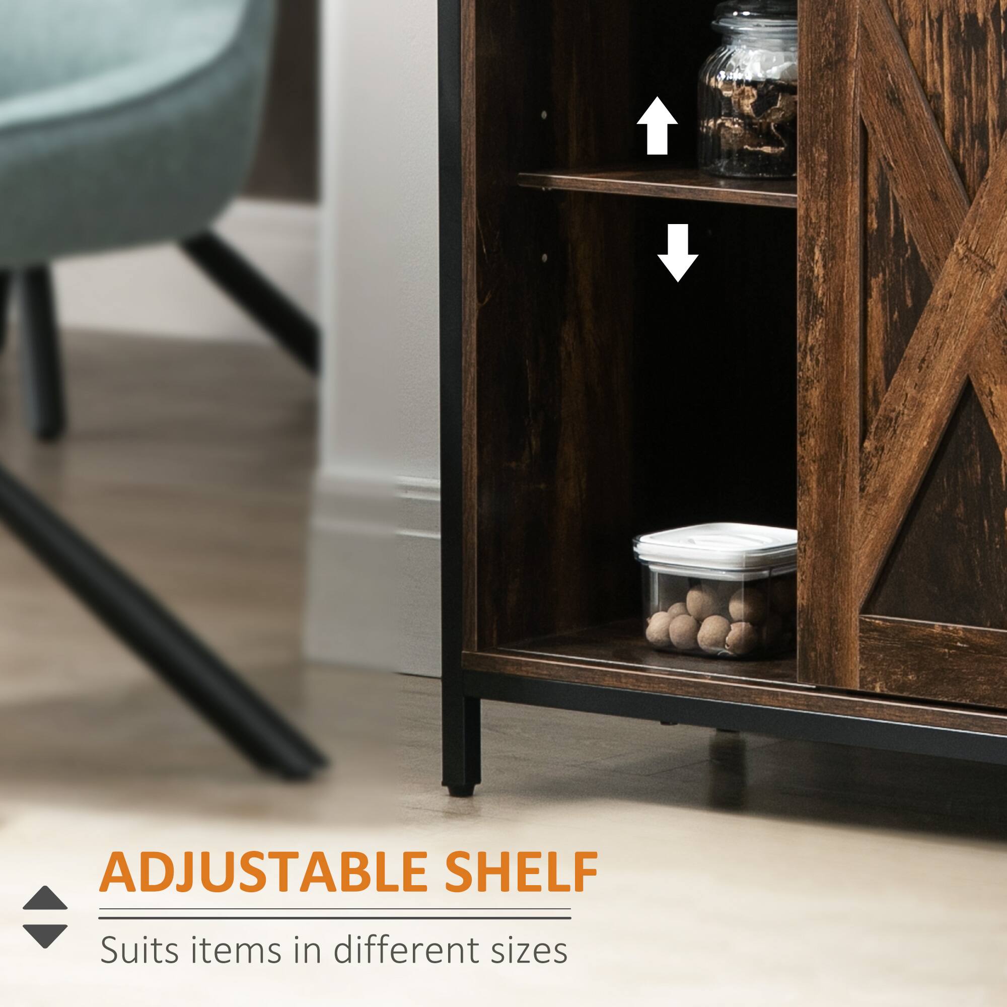 ADJUSTABLE SHELF
Suits items in different sizes