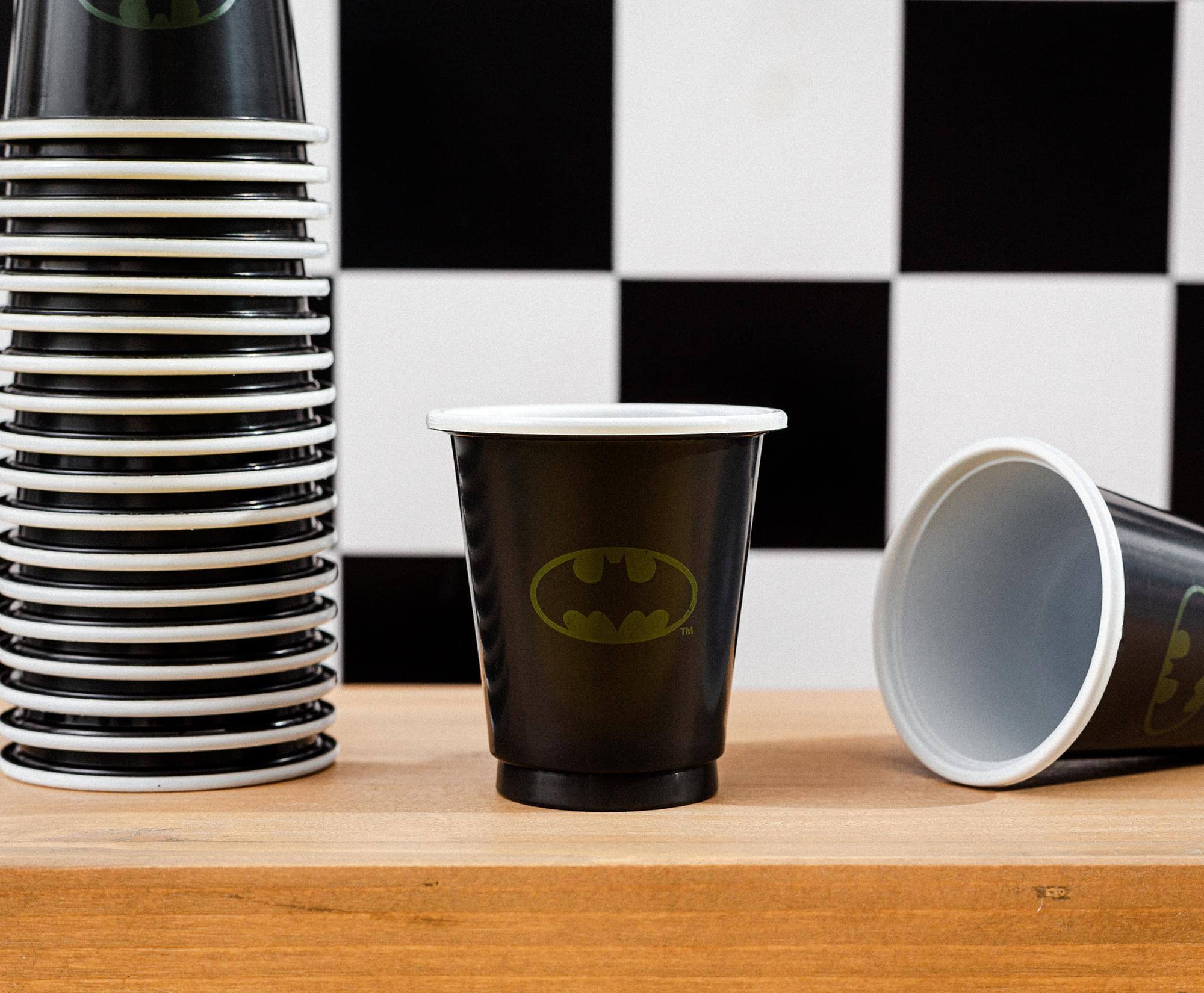 Alt View 5. DC Universe - DC Comics Batman Logo 2-Ounce Disposable Plastic Mini Cups | Set of 20 - Black.