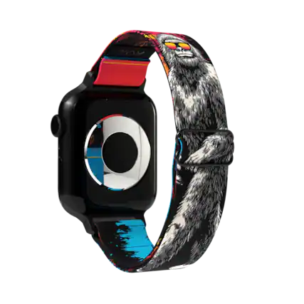 Front. ZOX - Bigfoot and Chill NFC Smartwatch Band, 22mm - Multicolor.