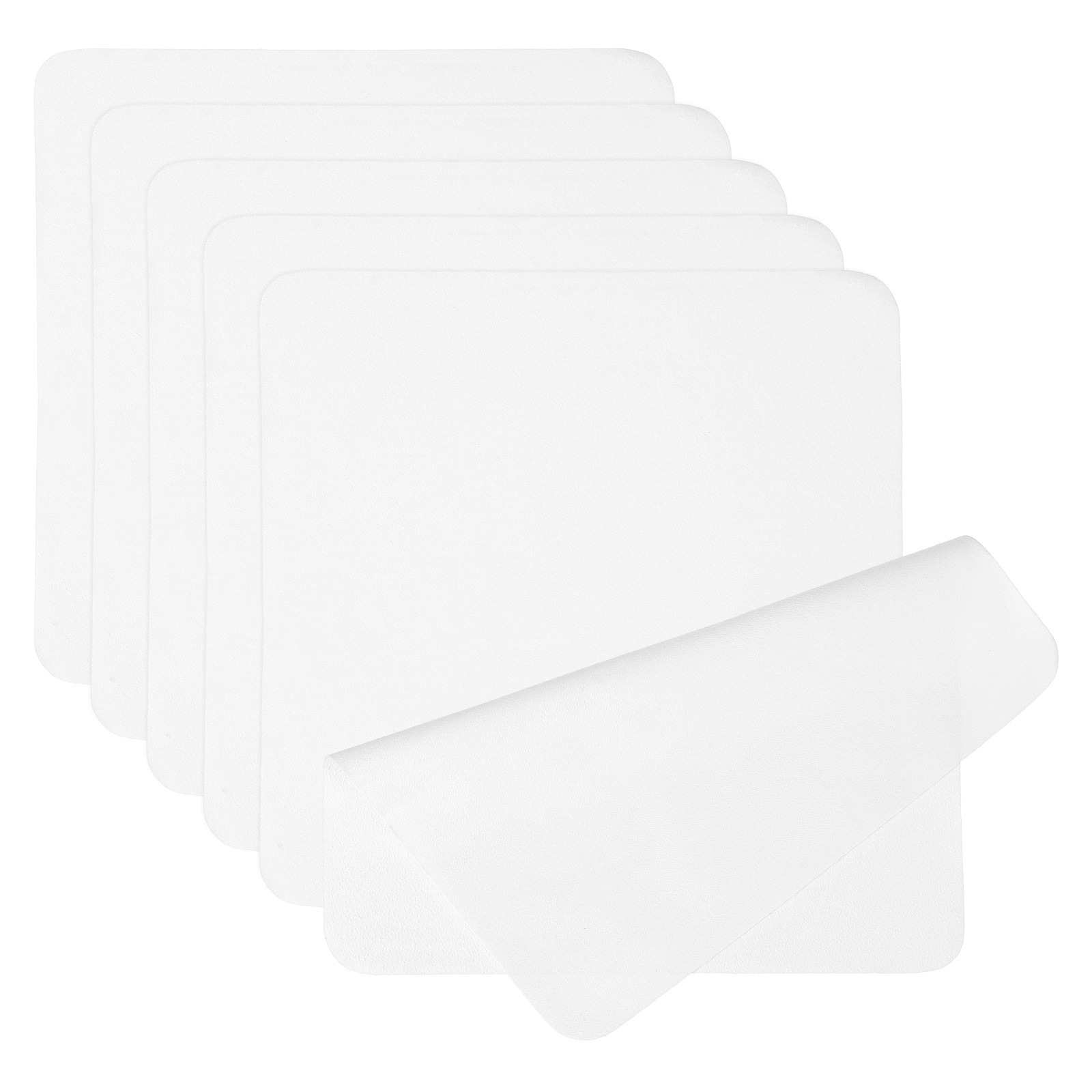 Unique Bargains - Glasses Cleaning Cloth 7.9"x7.9", 6pcs Microfiber Suede Cleaner Cloth for Lens, Eyeglasses, Screens, Phones - White