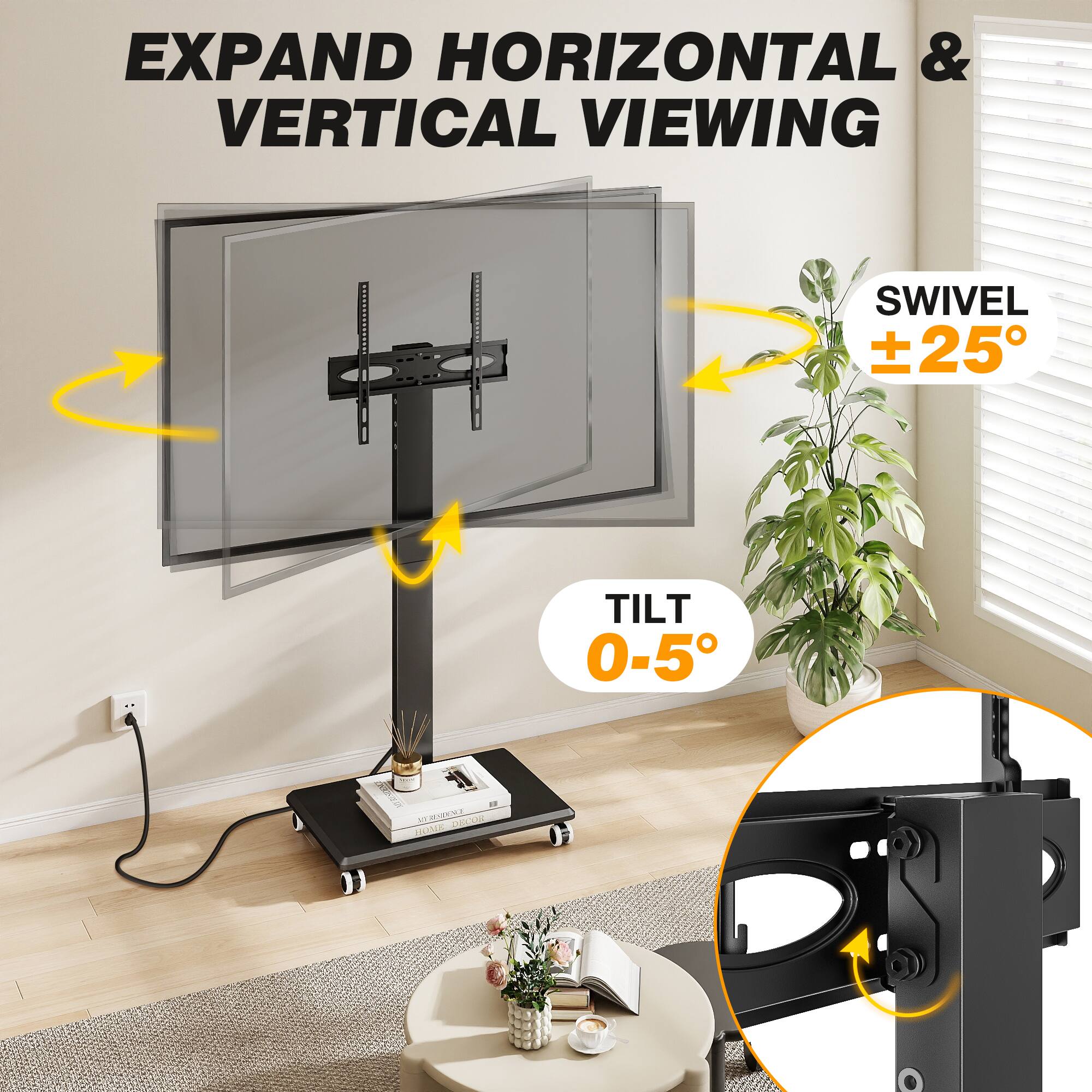 EXPAND HORIZONTAL & VERTICAL VIEWING  
SWIVEL ±25°  
TILT 0-5°  
MAR RABOLL SY DECOR HOME
