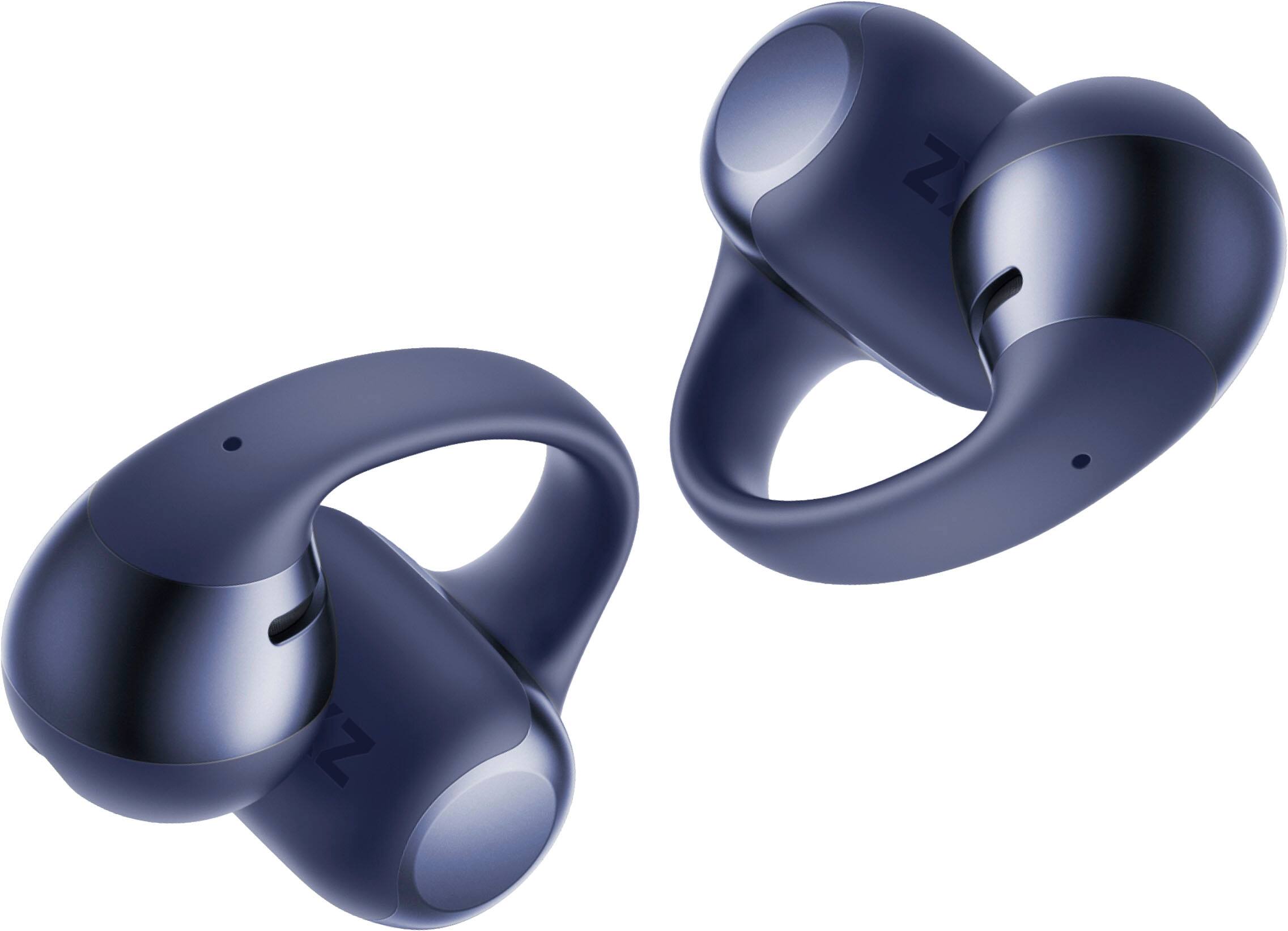 Angle. Shokz - OpenDots ONE Open-Ear Clip-On True Wireless Bluetooth Earbuds - Navy Blue.