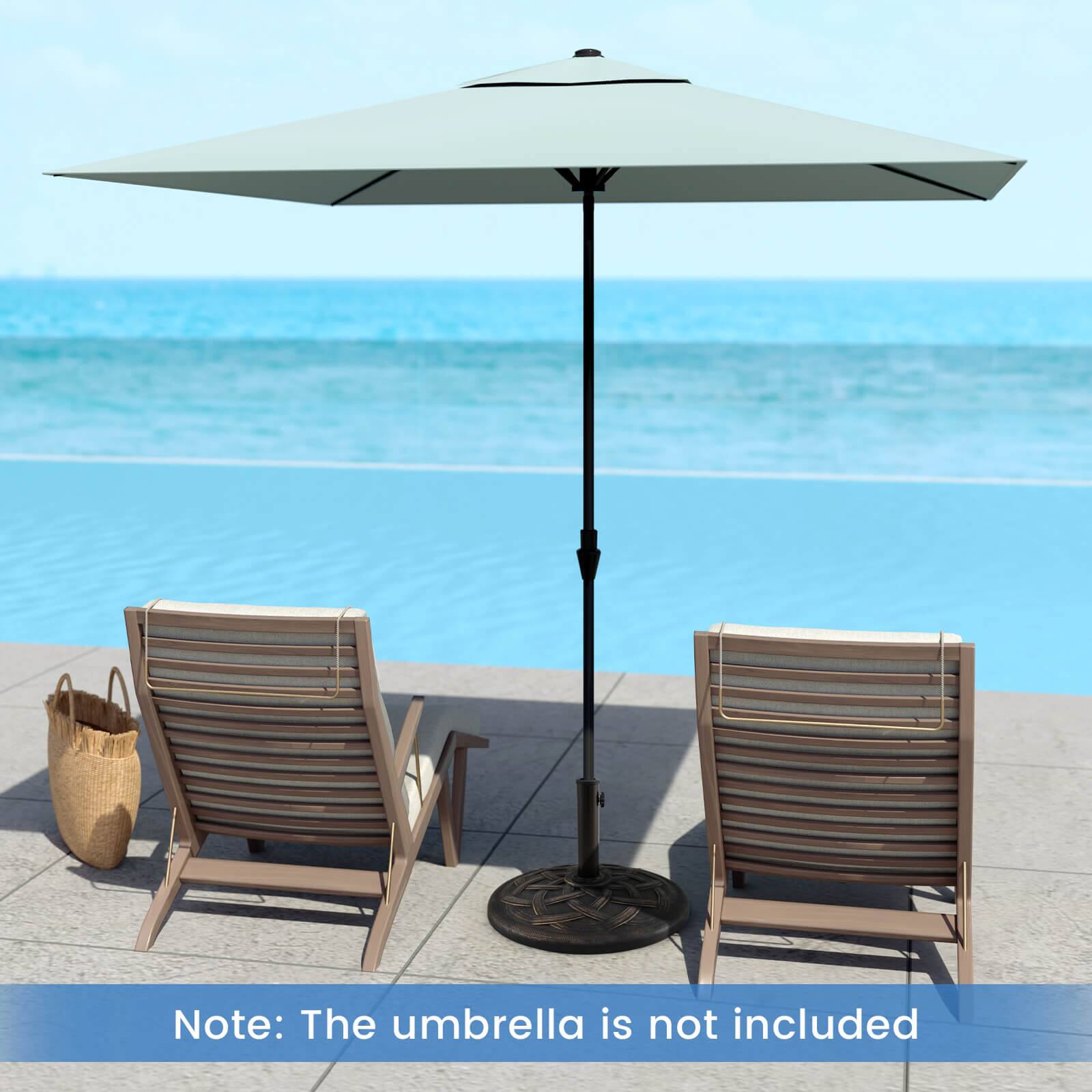 Note: The umbrella is not included.