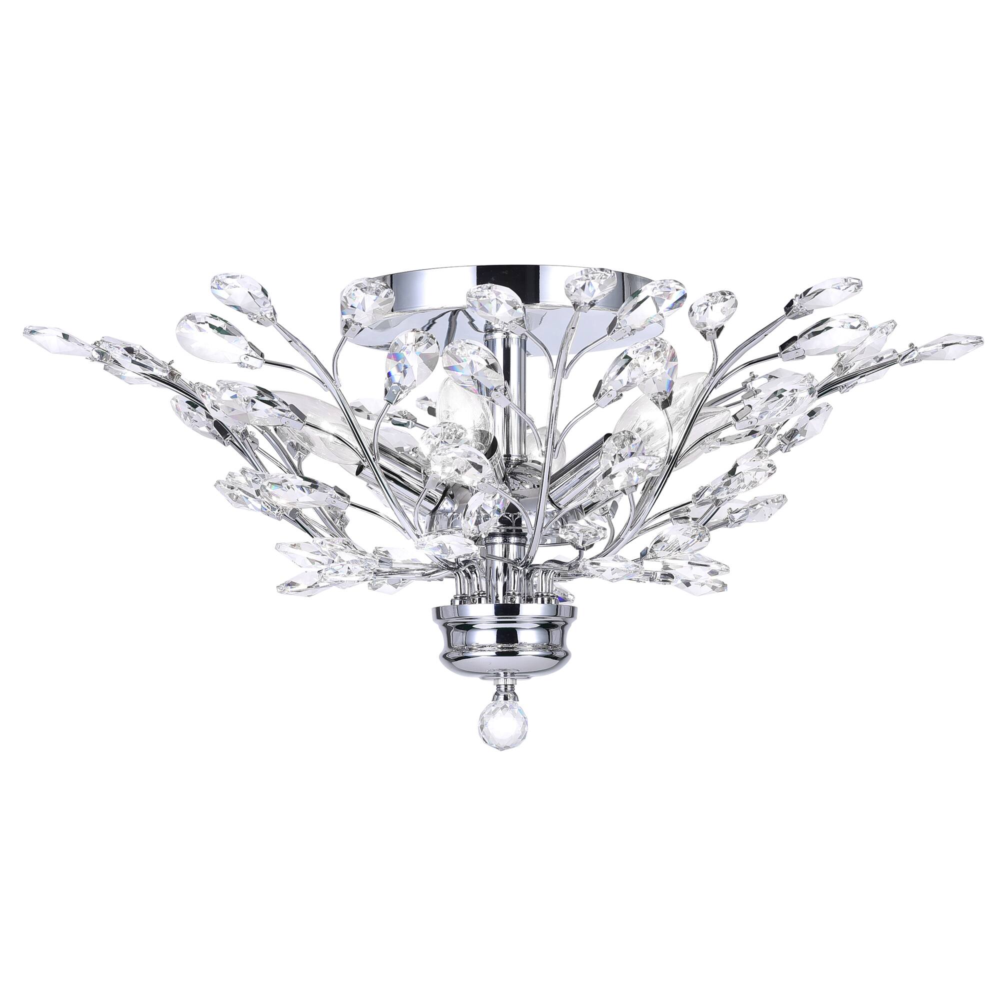 Alt View 1. CWI Lighting - Ivy 6 Light Flush Mount With Chrome Finish - Chrome.