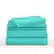 Back. MarCielo - Marcielo 4-Pieces Soft Striped Bed Sheets with 18 inches Deep Pocket - Aqua.