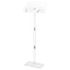 Front. VEVOR - Podium Stand, 43-Inch Acrylic Lectern, Portable Laptop Desk with Wide Reading Surface, Book Clips, Adjustable Angle - Transparent.