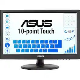 ASUS - VT168HR 16" Class LCD Touchscreen Monitor - 16:9 - 5 ms - 15.6" Viewable - Projected Capacitive - 1366 x 768 - WXGA - Black