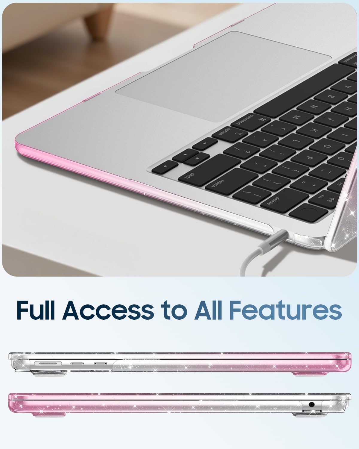 shift  
<  N H command  M J option ^ K - V L - 0 ? : P 0 = ] {  I [ N return - + F11 - - F12 delete  

Full Access to All Features