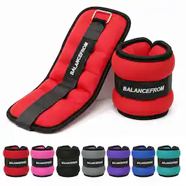 BalanceFrom Fitness - Fully Adjustable Ankle, Wrist, Arm, Leg Weights, 10-lb Pair - 5 lbs Pair