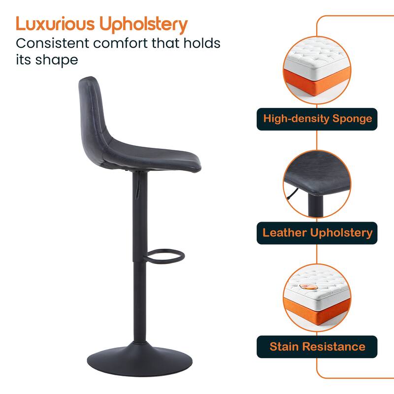Luxurious Upholstery  
Consistent comfort that holds its shape

- High-density Sponge
- Leather Upholstery
- Stain Resistance