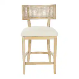 OSP Home Furnishings - Alaina 26" Counter Stool Fabric with Coastal Wash - Linen