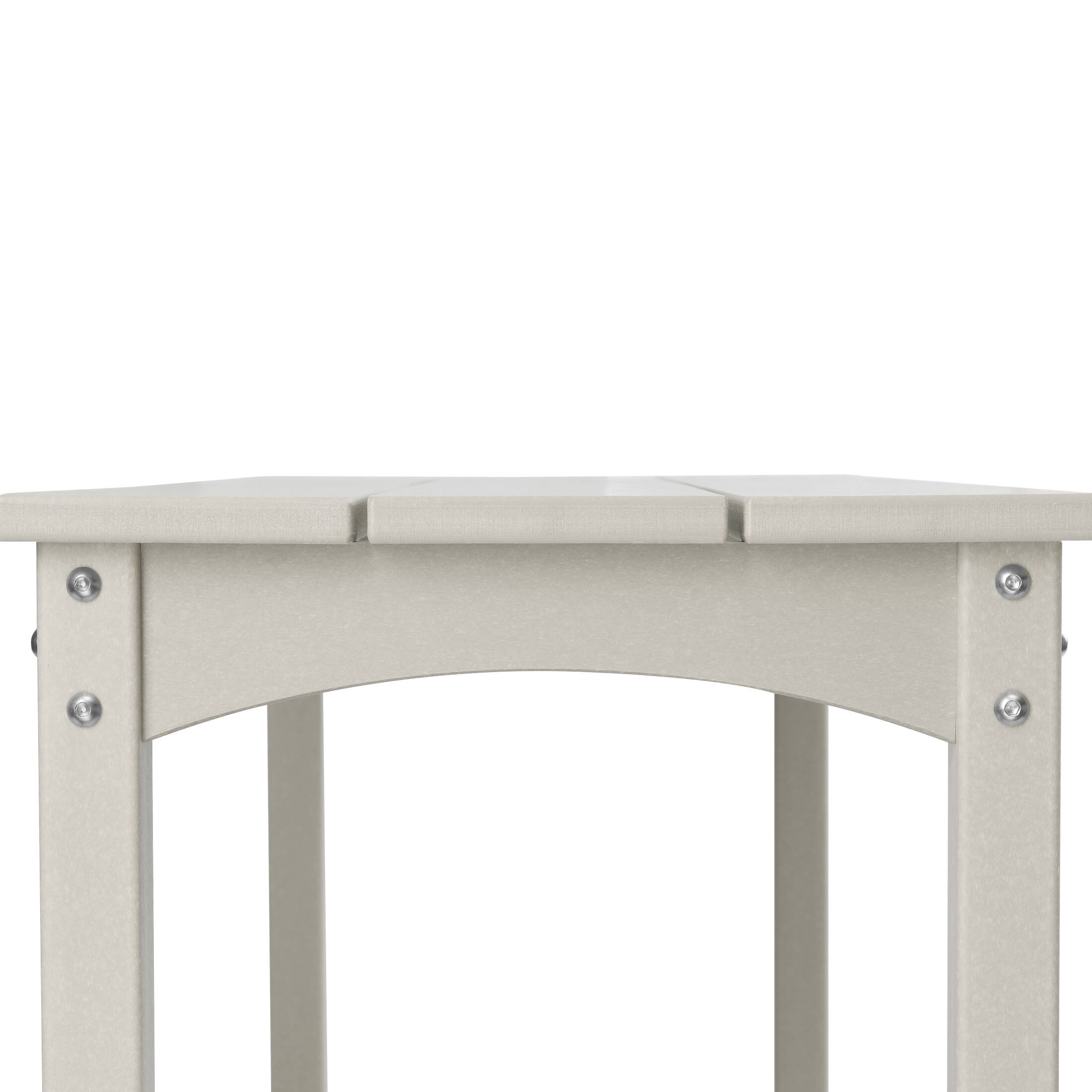 Alt View 5. WestinTrends - WestinTrends Malibu 55" Outdoor Patio HDPE Adirondack 2-Tier Shelf Console Table - Sand.