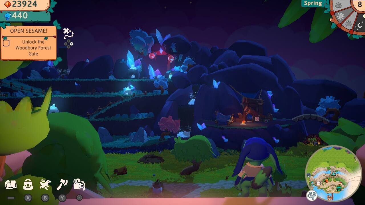 The text on the image is: "23924 440 Spring 8 OPEN SESAME! Unlock the Woodbury Forest Gate."