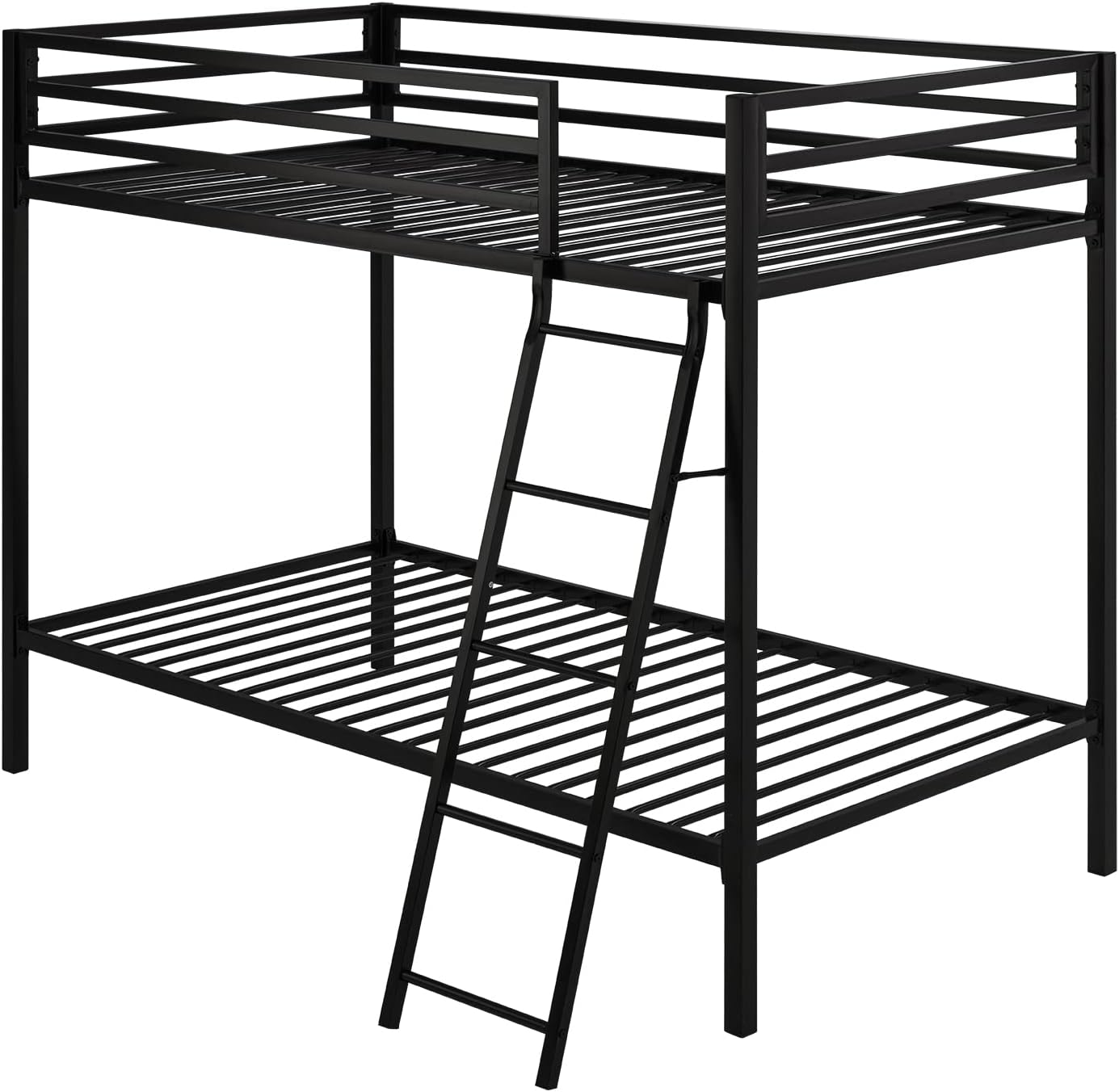 Front. Decksplore - SHA CERLIN Loft Bunk Bed Twin Over Twin Size - Black.