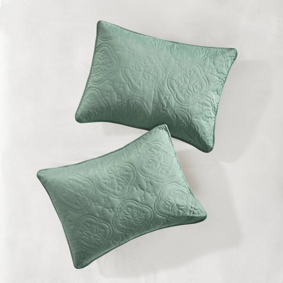 Alt View 3. Gracie Mills - Gracie Mills McCormick 3 Piece Reversible Bedspread Set - Seafoam.