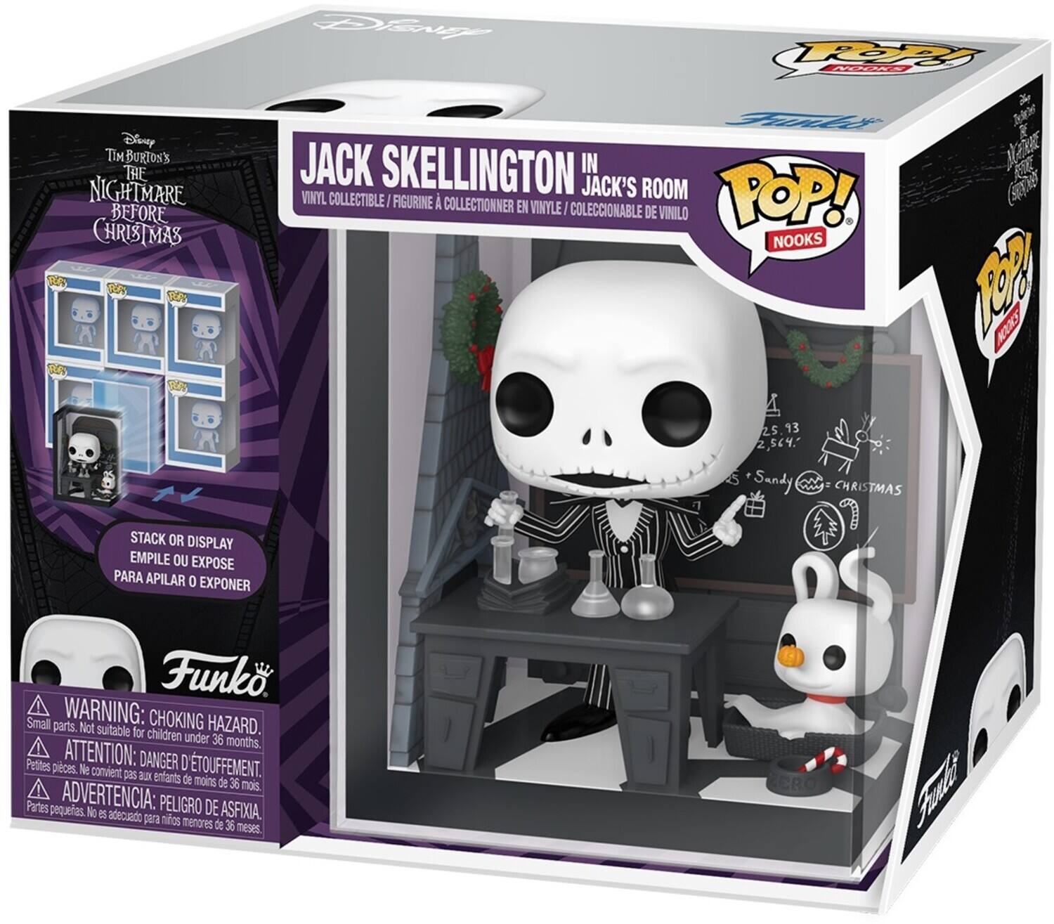 Disney Tim Burton's The Nightmare Before Christmas Jack Skellington in Jack's Room Vinyl Collectible Figure Pop! Nooks Collectionner en Vinyle I Coleccionable de Vinilo Nooks 25.93 93 2,564. Sandy Christmas Stack or Display Empile ou Exposer Para Apilar o Exponer Funko. Small Warning: Choking Hazard. Parts. Not suitable for children under 36 months. Petites Attention: Danger de Tétouffement. Pièces. Ne convient pas aux enfants de moins de 36 mois. Partes pequeñas. Advertencia: Peligro de Asfixia. No adecuado para niños menores de 36 meses.