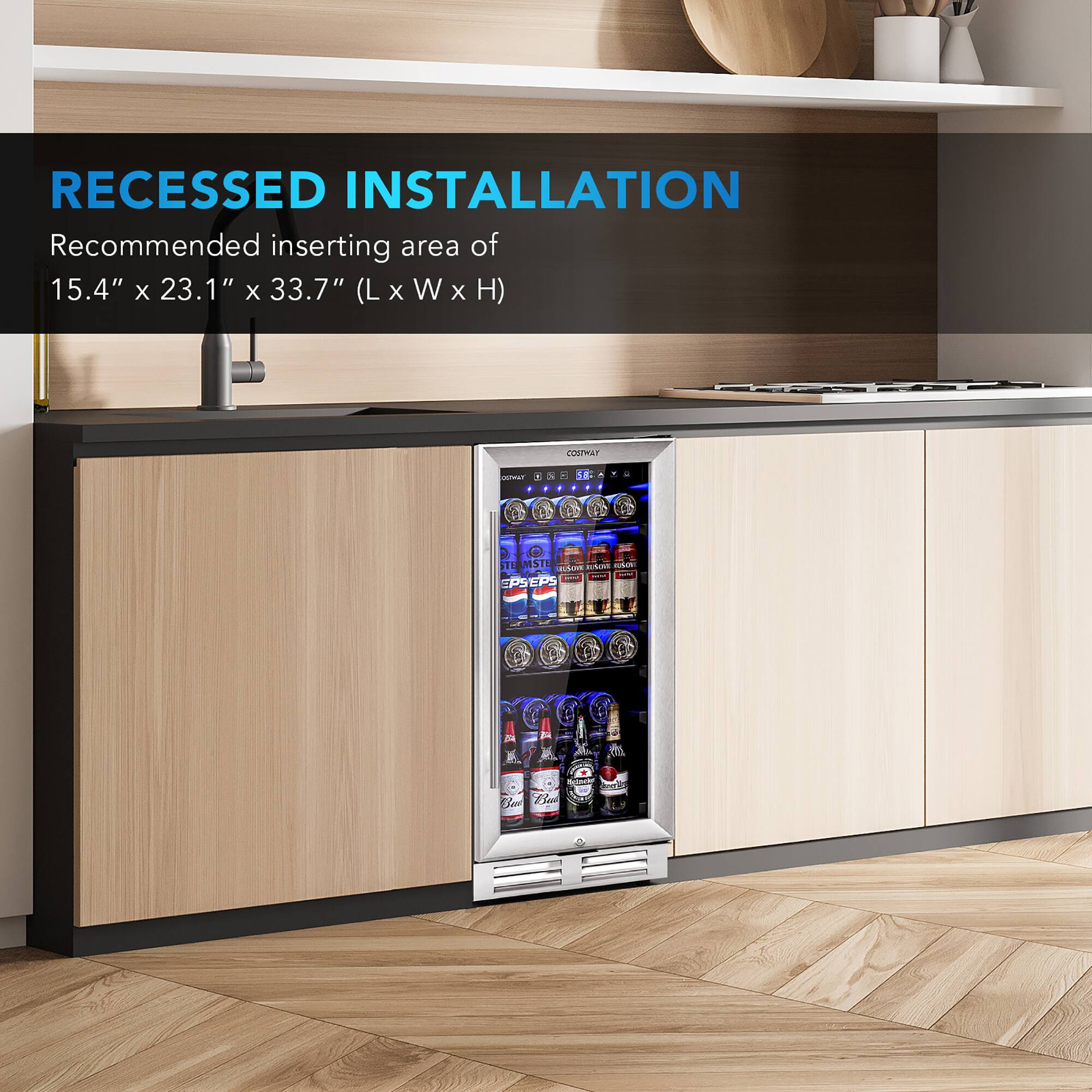 RECESSED INSTALLATION  
Recommended inserting area of 15.4" x 23.1" x 33.7" (L x W x H)