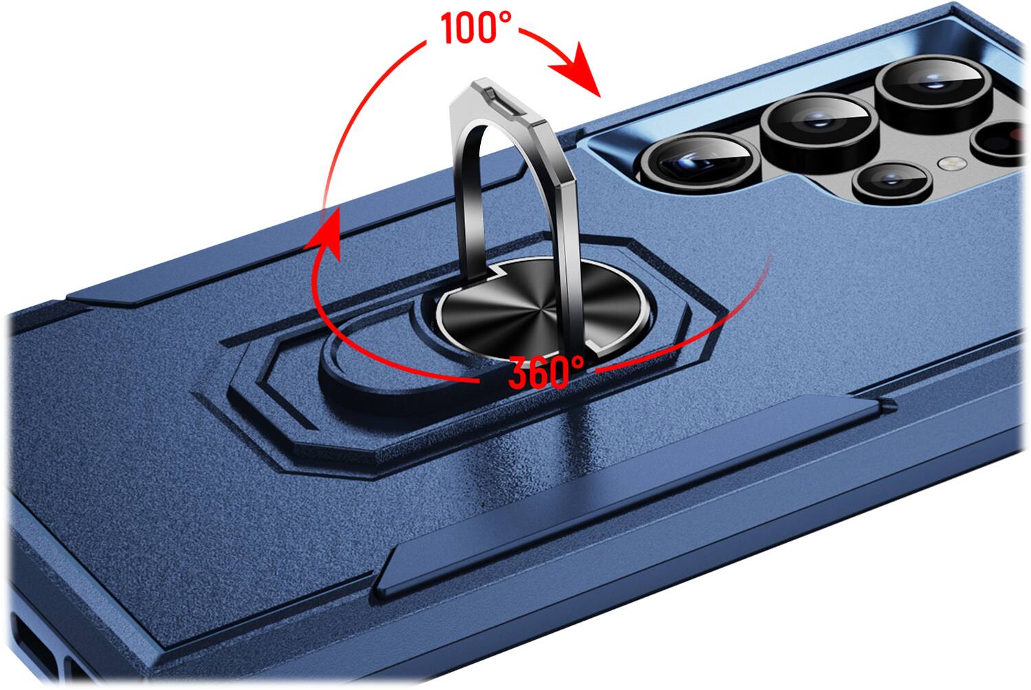 Alt View 14. SaharaCase - ArmorPro Kickstand Case for Samsung Galaxy S24 Ultra - Navy Blue.